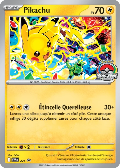 Carte Pokémon Pikachu de l'extension SVP Black Star Promos