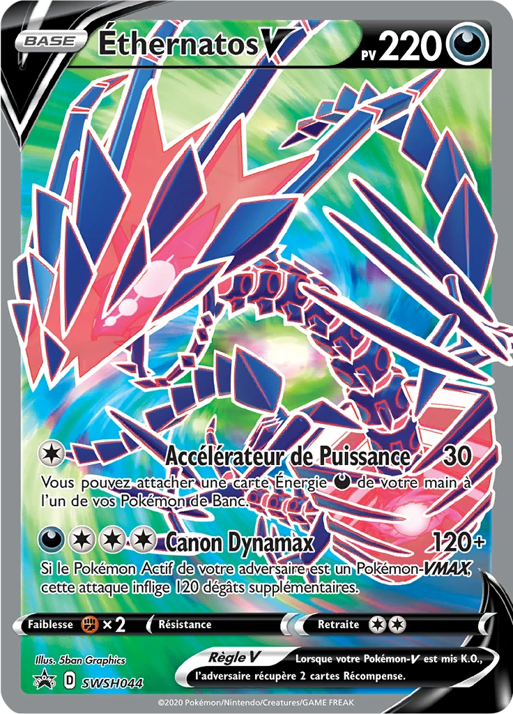 Carte Pokémon Éthernatos V de l'extension Promo SWSH