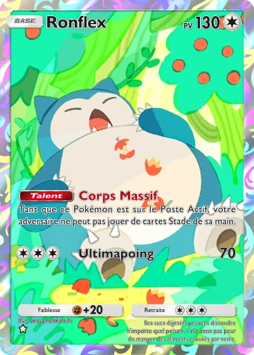 Carte Pokémon Ronflex de l'extension Jours Heureux