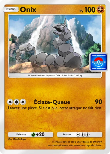 Carte Pokémon Onix de l'extension Promo-B