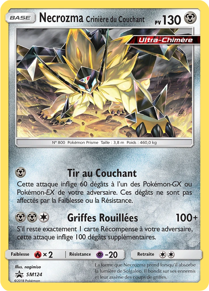 Carte Pokémon Necrozma Crinière du Couchant de l'extension Promo SM