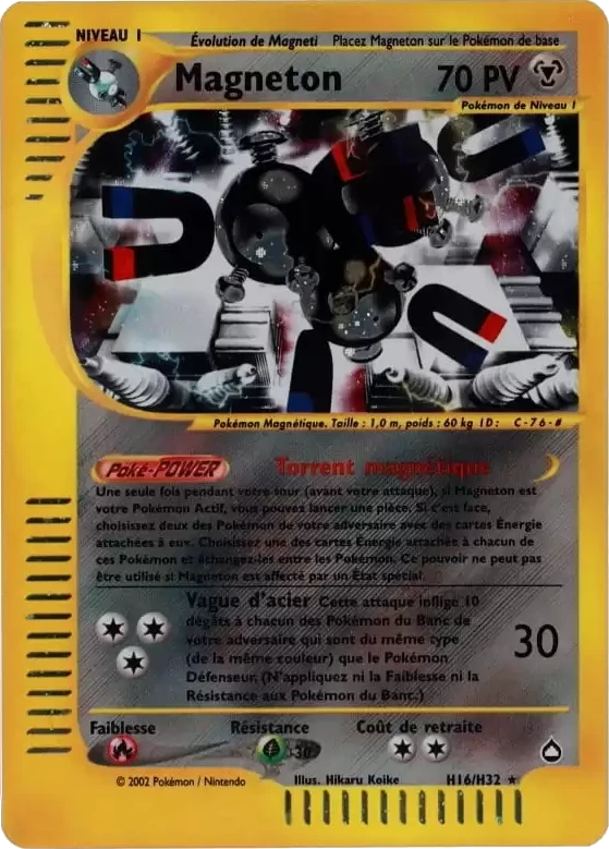 Carte Pokémon Magnéton de l'extension Aquapolis