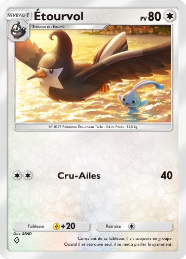 Carte Pokémon Étourvol de l'extension Choc Spatio-Temporel