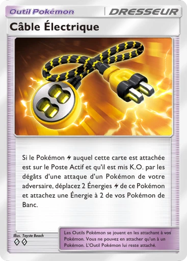 Carte Pokémon Câble Électrique de l'extension Crise Interdimensionnelle