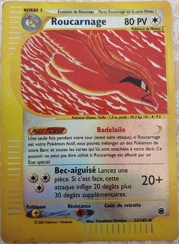 Carte Pokémon Roucarnage de l'extension Expedition