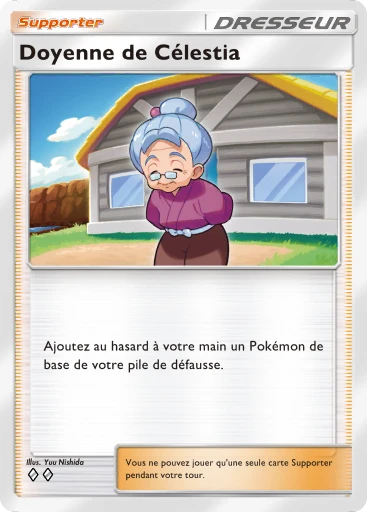 Carte Pokémon Doyenne de Célestia de l'extension Lumière Triomphale