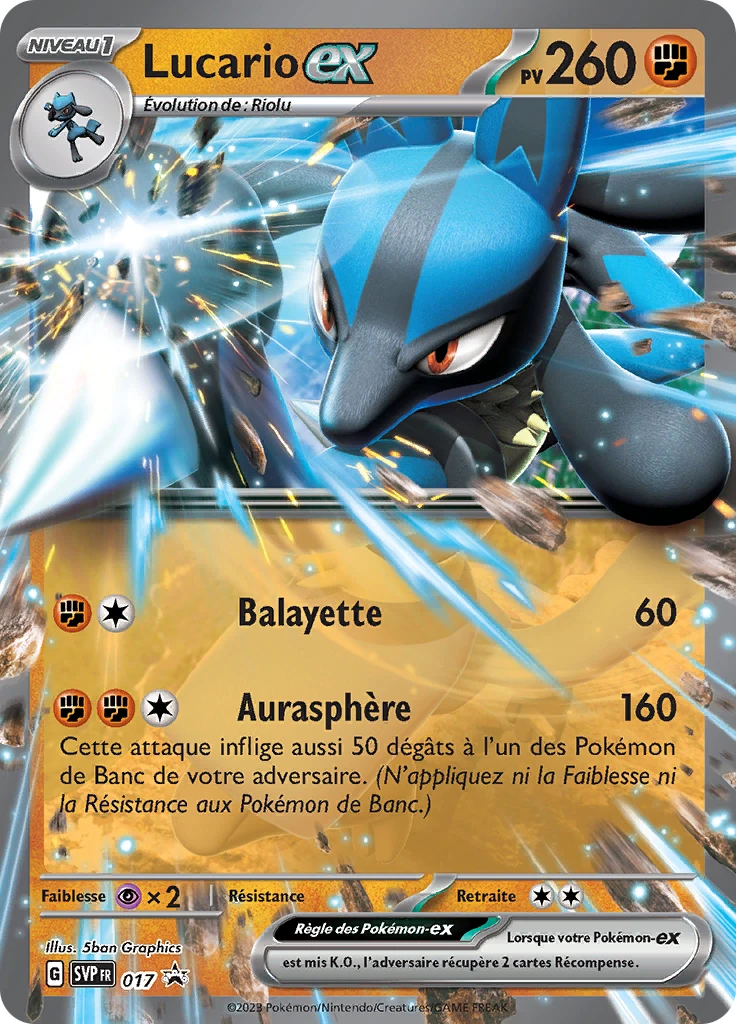 Carte Pokémon Lucario-ex de l'extension SVP Black Star Promos