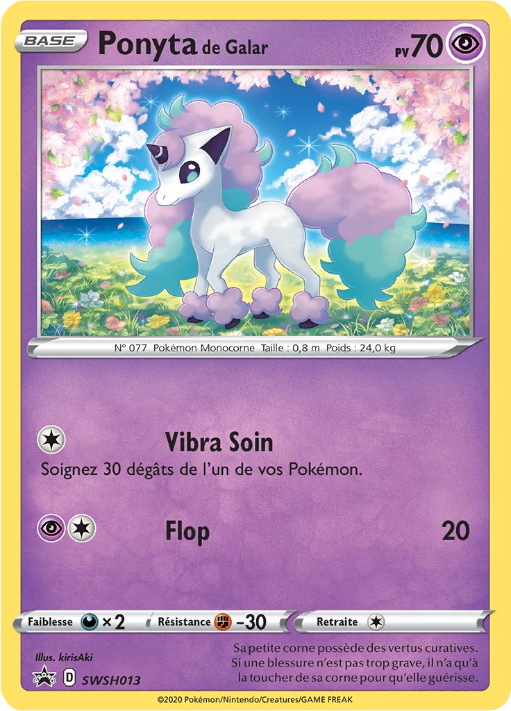 Carte Pokémon Ponyta de Galar de l'extension Promo SWSH