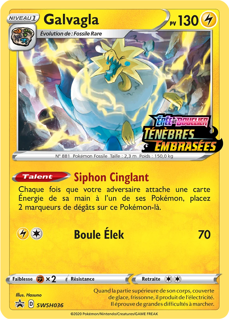 Carte Pokémon Galvagla de l'extension Promo SWSH