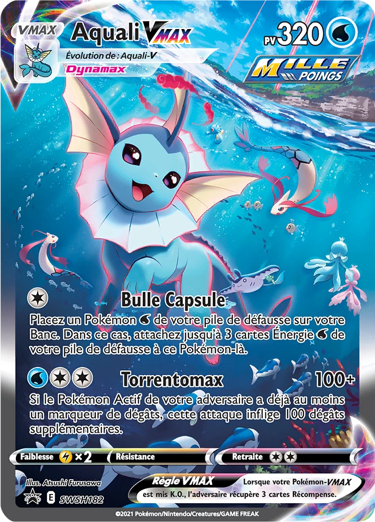 Carte Pokémon Aquali VMAX de l'extension Promo SWSH