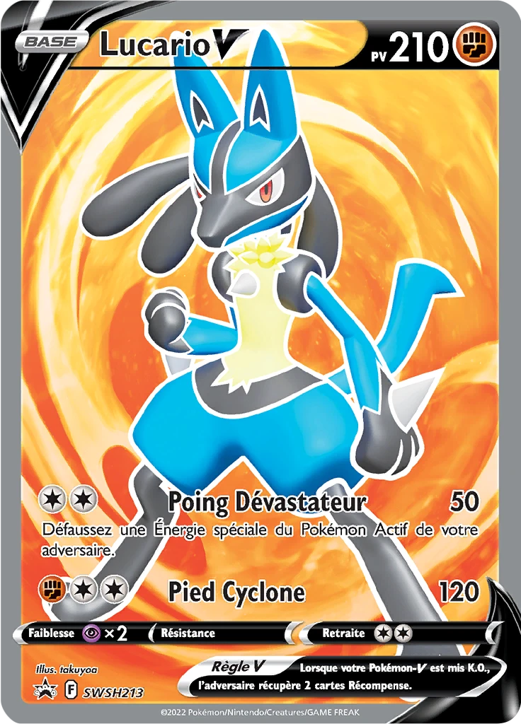 Carte Pokémon Lucario V de l'extension Promo SWSH