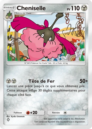 Carte Pokémon Cheniselle de l'extension Choc Spatio-Temporel