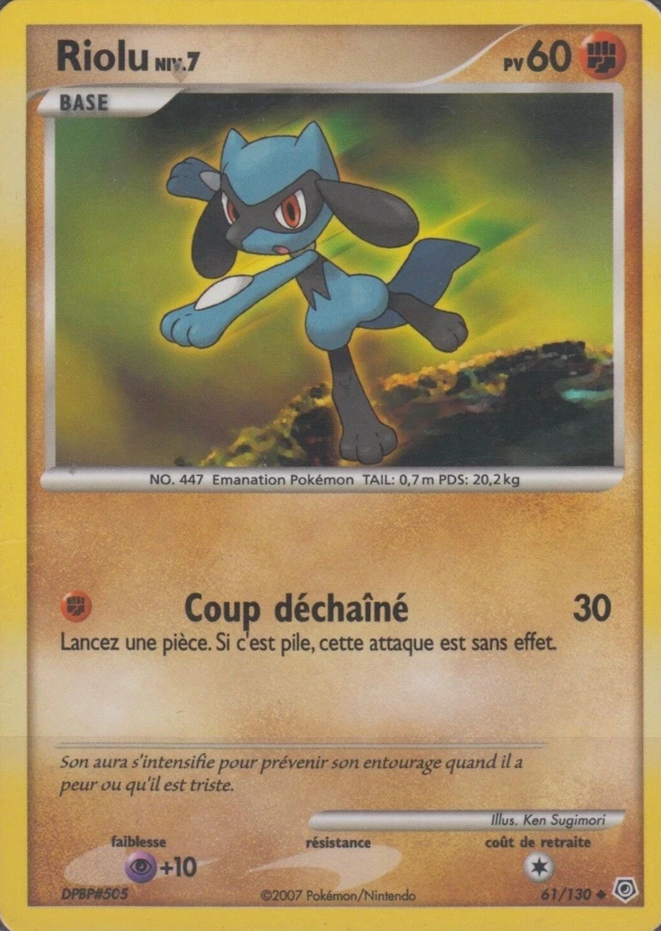 Carte Pokémon Riolu de l'extension Diamant & Perle