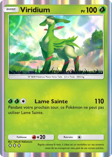 Carte Pokémon Viridium de l'extension Méga-Ascension