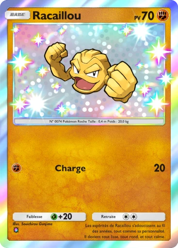 Carte Pokémon Racaillou de l'extension Méga-Ascension