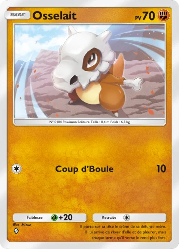 Carte Pokémon Osselait de l'extension Parade Onirique