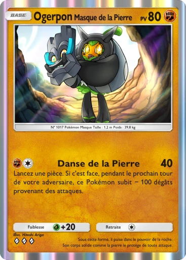 Carte Pokémon Ogerpon Masque de la Pierre de l'extension Parade Onirique