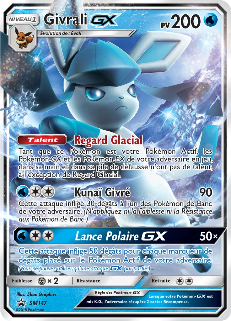 Carte Pokémon Givrali GX de l'extension Promo SM