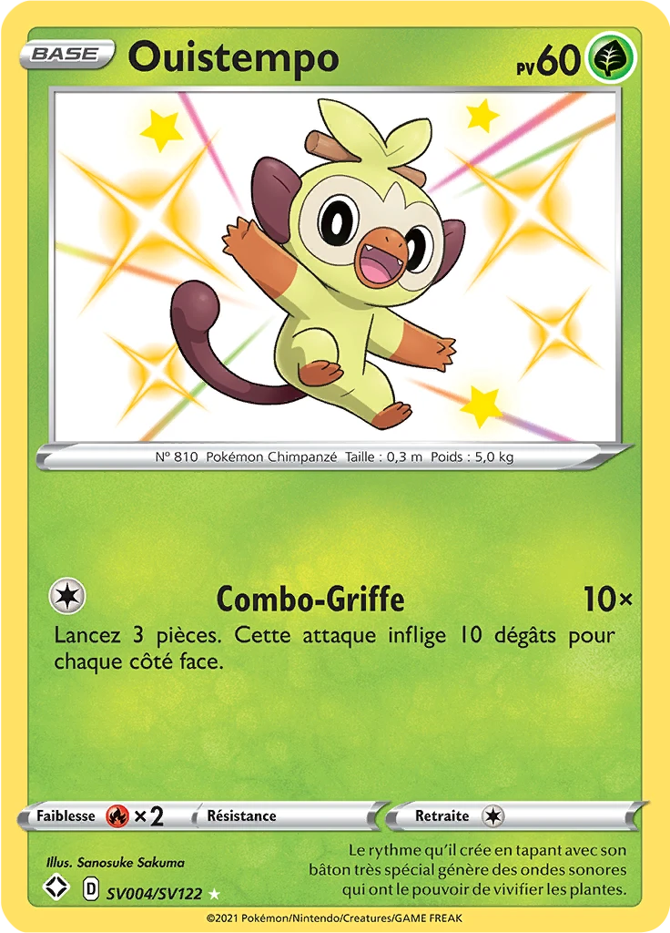 Carte Pokémon Ouistempo de l'extension Destinées Radieuses