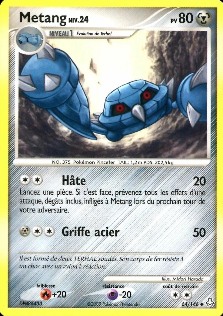 Carte Pokémon Métang de l'extension Éveil des Légendes