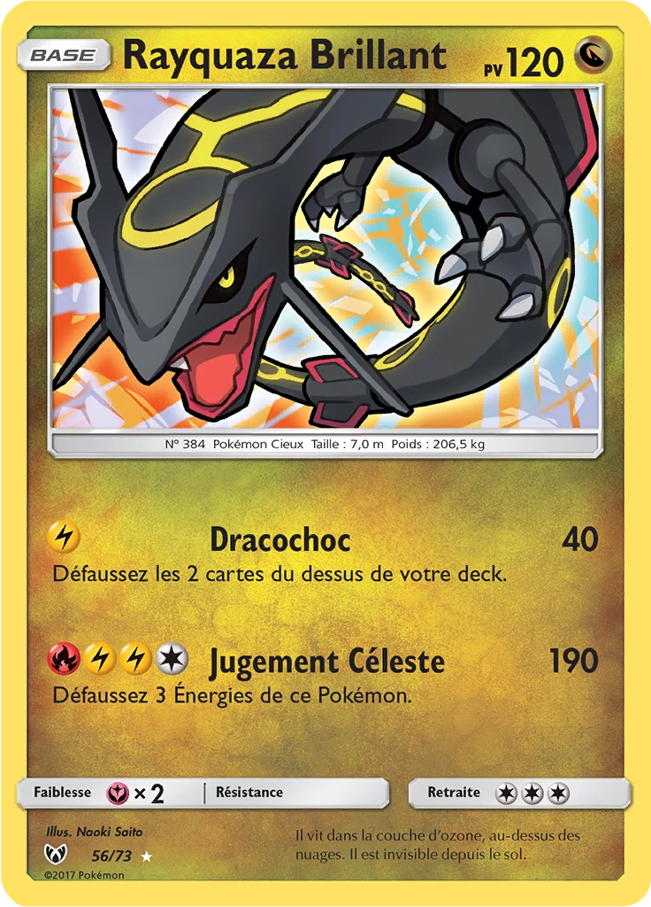 Carte Pokémon Rayquaza Brillant de l'extension Légendes Brillantes