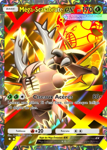 Carte Pokémon Méga-Scarabrute-ex de l'extension Méga-Ascension