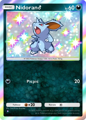 Carte Pokémon Nidoran♂ de l'extension Sagesse entre Ciel et Mer