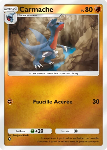 Carte Pokémon Carmache de l'extension Booster de Luxe ex