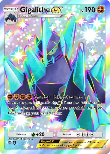 Carte Pokémon Gigalithe-ex de l'extension Domination Céleste