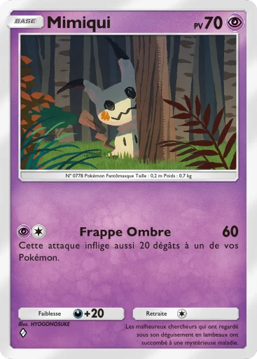 Carte Pokémon Mimiqui de l'extension Gardiens Astraux