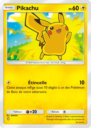 Carte Pokémon Pikachu de l'extension Lumière Triomphale