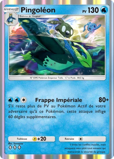 Carte Pokémon Pingoléon de l'extension Méga-Rayonnement