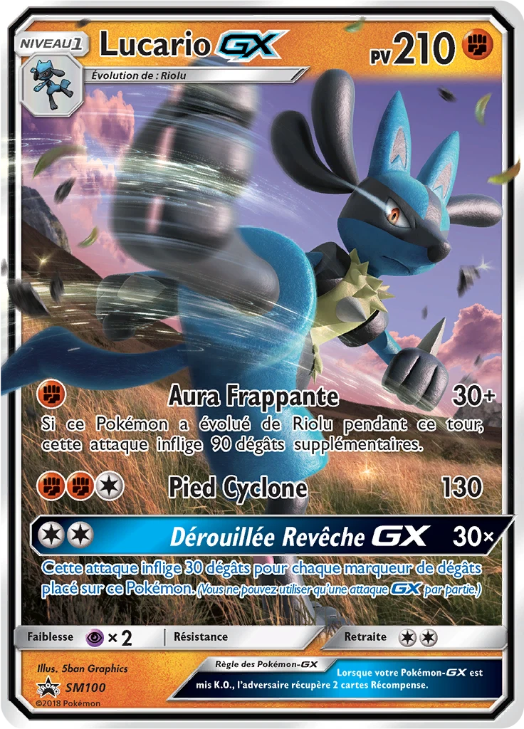 Carte Pokémon Lucario GX de l'extension Promo SM
