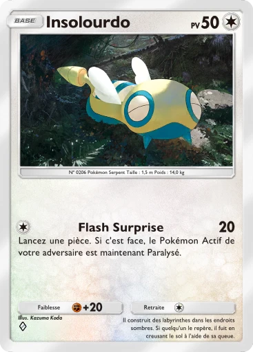 Carte Pokémon Insolourdo de l'extension Sagesse entre Ciel et Mer