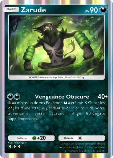 Carte Pokémon Zarude de l'extension Aura Palpitante
