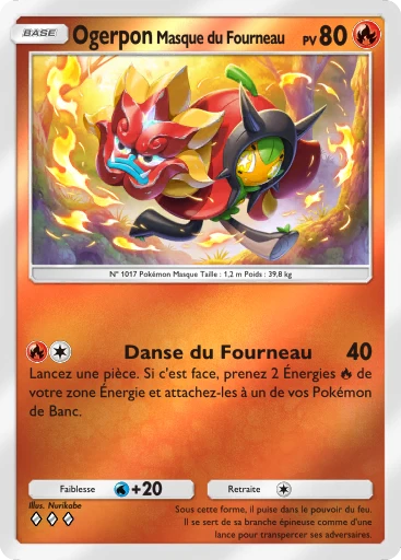 Carte Pokémon Ogerpon Masque du Fourneau de l'extension Booster de Luxe Méga