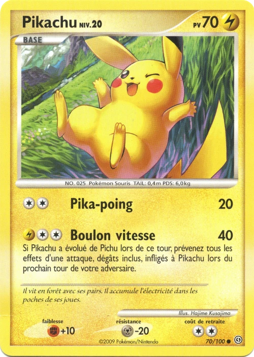 Carte Pokémon Pikachu de l'extension Tempête
