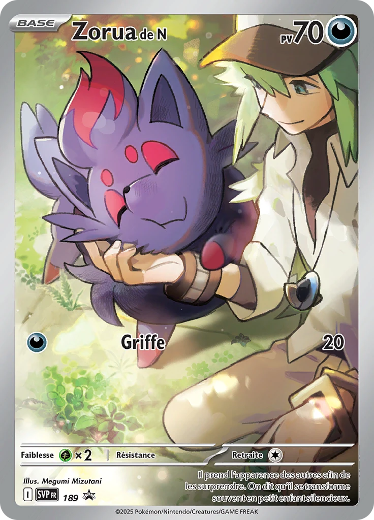 Carte Pokémon Zorua de N de l'extension SVP Black Star Promos