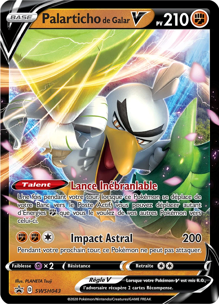 Carte Pokémon Palarticho de Galar V de l'extension Promo SWSH
