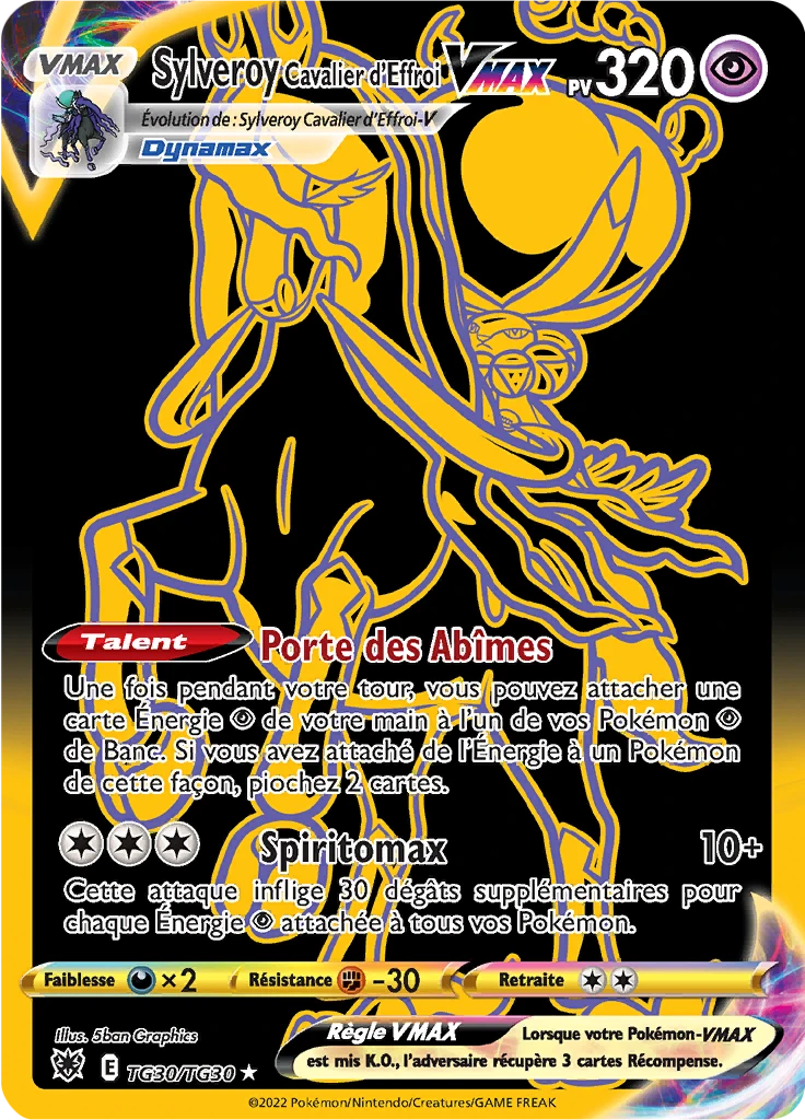 Carte Pokémon Sylveroy Cavalier d'Effroi VMAX de l'extension Astres Radieux