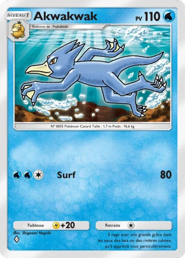 Carte Pokémon Akwakwak de l'extension Domination Céleste