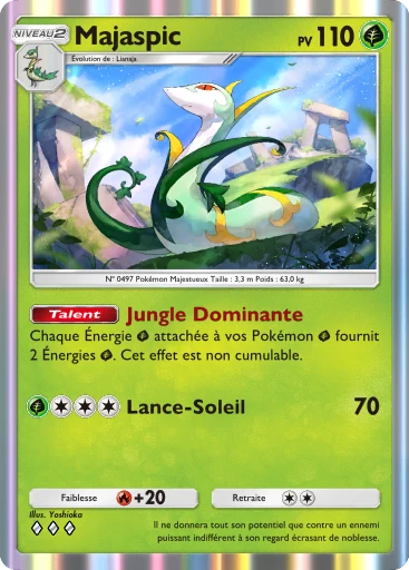 Carte Pokémon Majaspic de l'extension Booster de Luxe ex