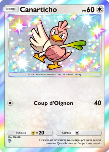 Carte Pokémon Canarticho de l'extension La Clairière d'Évoli
