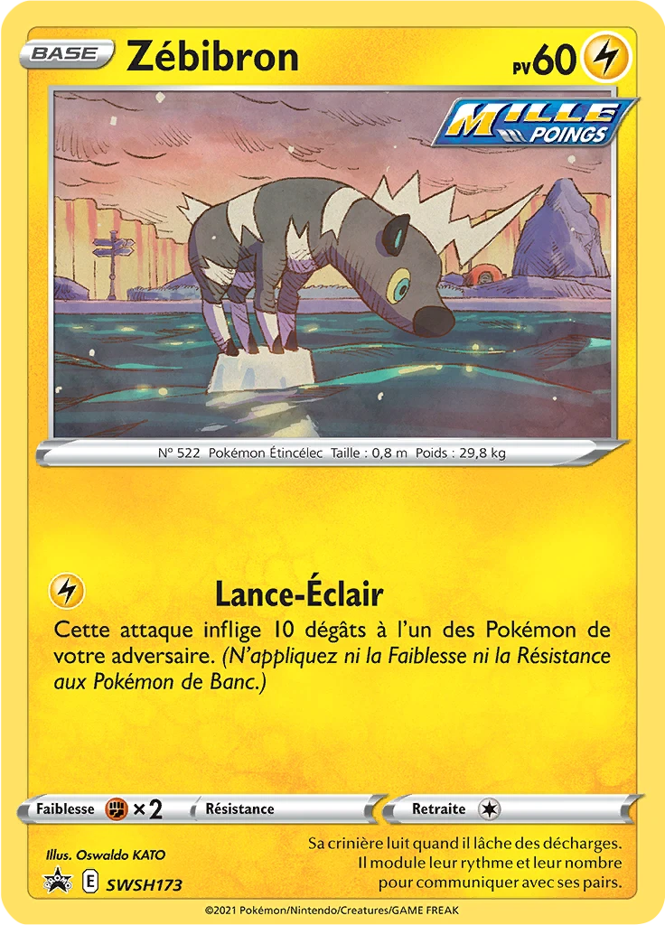 Carte Pokémon Zébibron de l'extension Promo SWSH