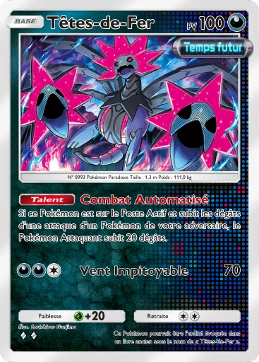 Carte Pokémon Têtes-de-Fer de l'extension Propulsion Paradoxe