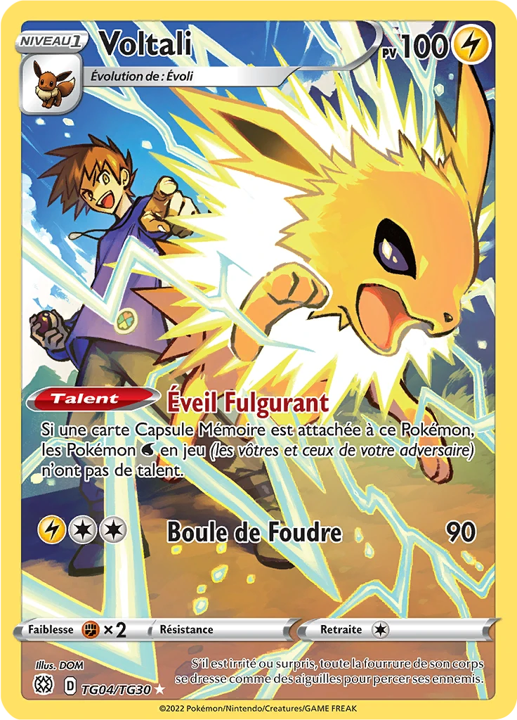 Carte Pokémon Voltali de l'extension Stars Étincelantes