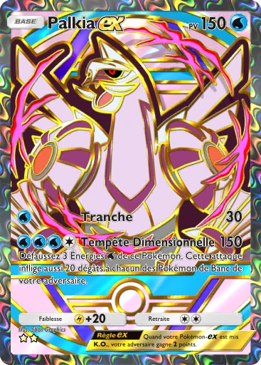 Carte Pokémon Palkia-ex de l'extension Booster de Luxe ex