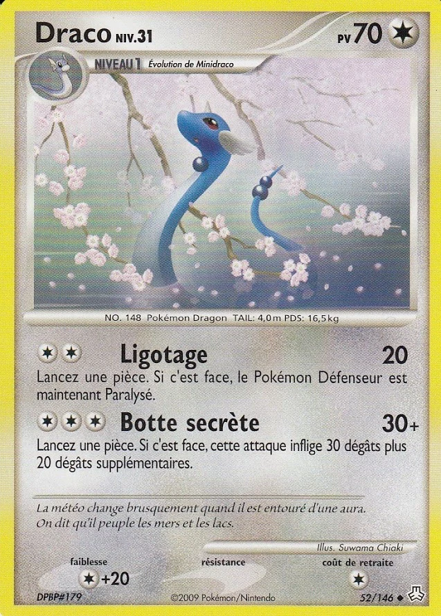 Carte Pokémon Draco de l'extension Éveil des Légendes