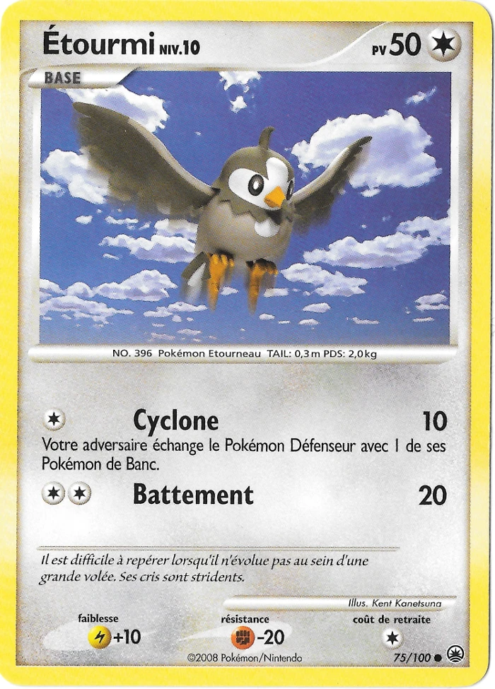 Carte Pokémon Étourmi de l'extension Aube Majestueuse