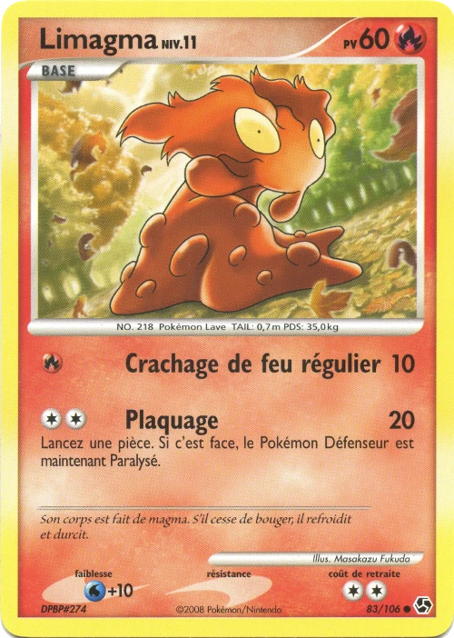 Carte Pokémon Limagma de l'extension Duels au Sommets